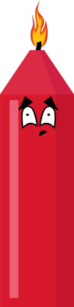 白底上的红烛图片下载