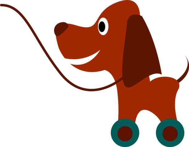 白色背景上的狗玩具图片下载