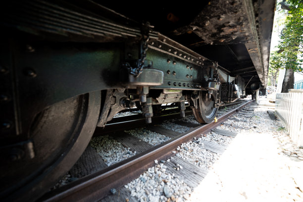 经典火车的底部车轮图片下载