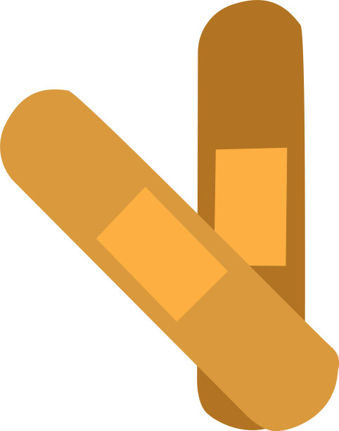 愈合补丁在白色的背景图片下载