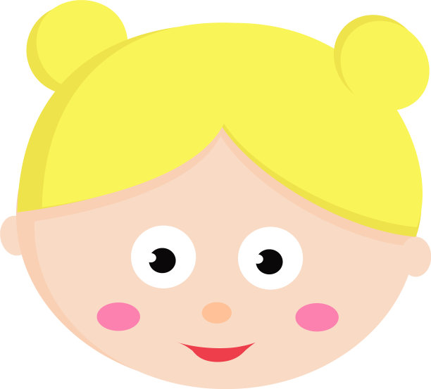 白色背景上的金发女孩图片下载