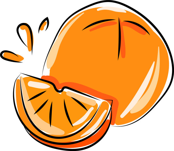 白色背景上的橙色小水果图片下载