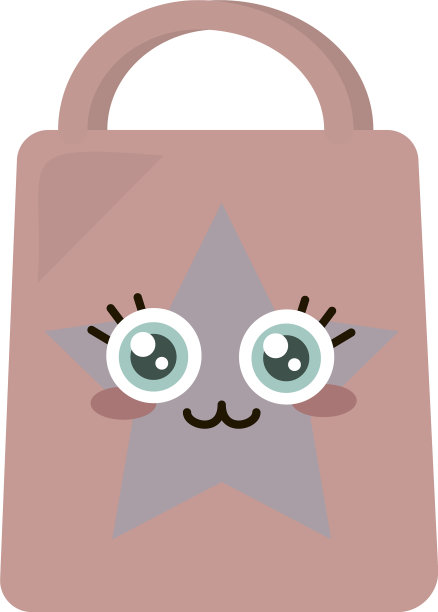 白色背景的粉色包图片下载