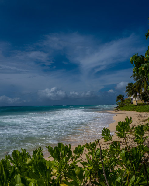 七英里海滩上的飓风海浪图片下载