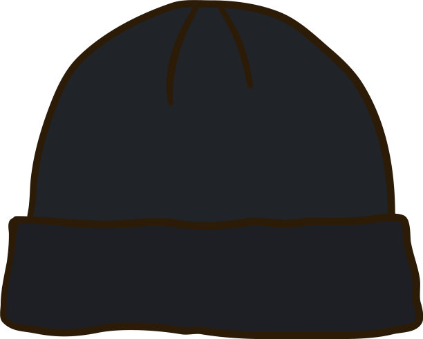 白色背景上的黑色帽子图片下载