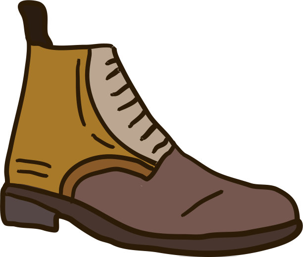 白色背景上的棕色平底鞋图片下载