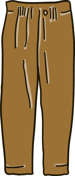 裤子平放在白色背景上图片下载