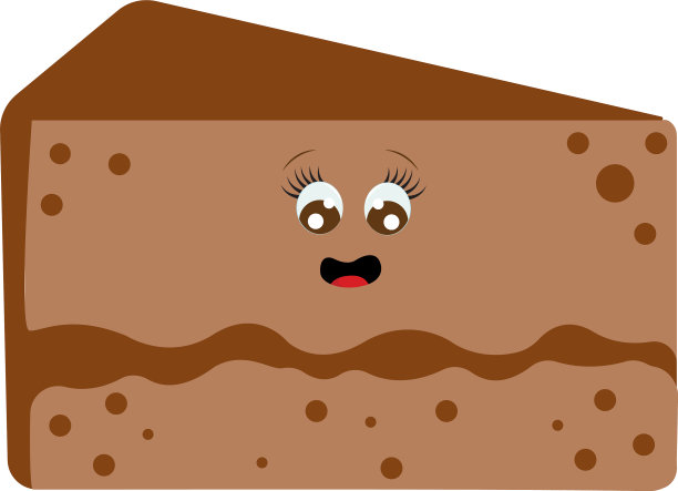 白色背景上的一块蛋糕图片下载