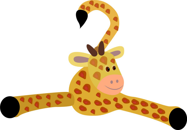 长颈鹿在白色的背景上跳舞图片下载