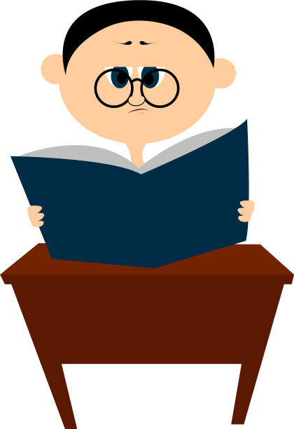 学生阅读白色背景的书图片下载