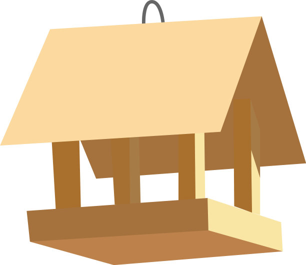 白色背景上的喂鸟器图片下载