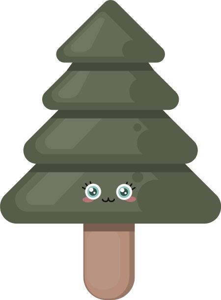 白色背景上的圣诞树图片下载