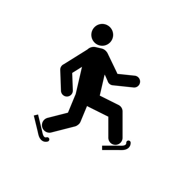 溜冰鞋图标，标志孤立在白色背景图片下载