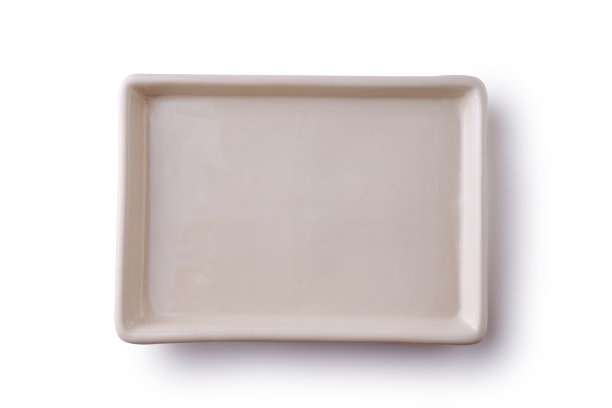 空矩形白色板从顶部孤立的白色图片下载