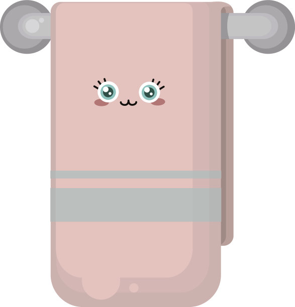 白色背景上的粉色毛巾图片下载