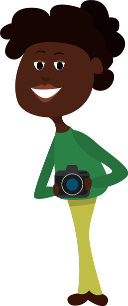 白色背景上的快乐游客图片下载