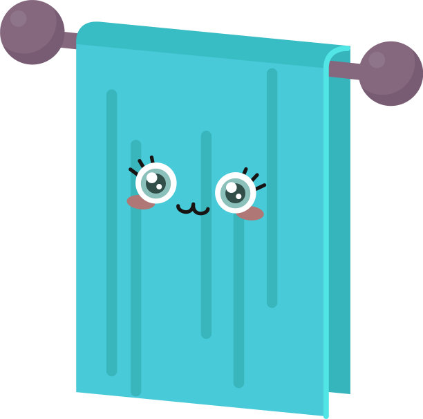 白色背景上的蓝色毛巾图片下载