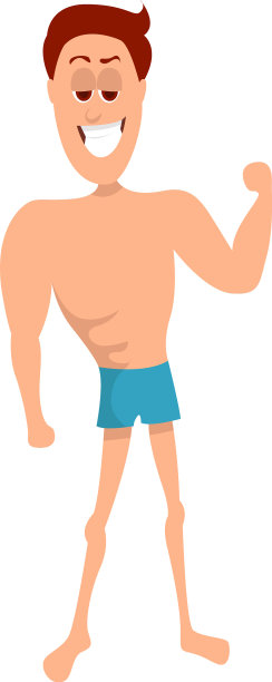 白色背景下沙滩上的男人图片下载