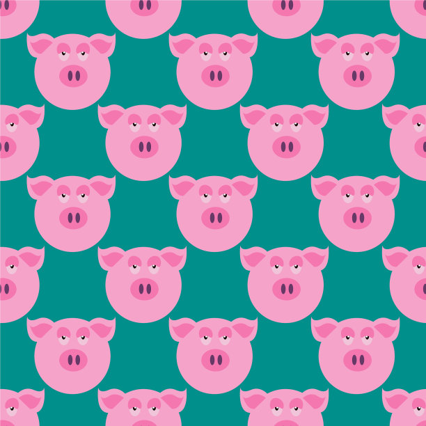 白底猪头图案图片下载