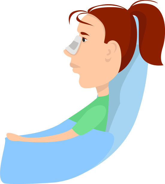 白色背景下的鼻整形术图片下载