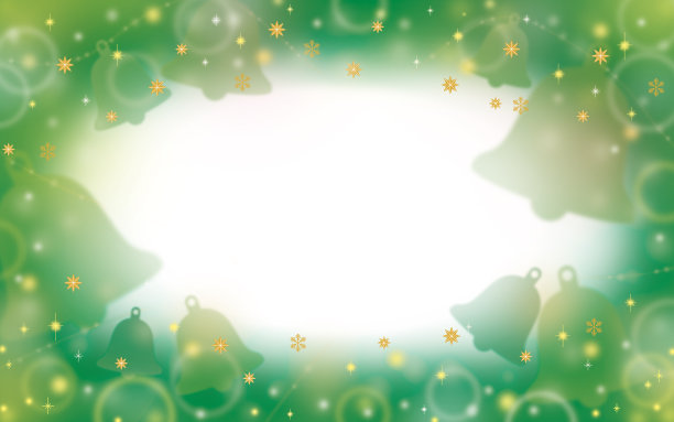 圣诞绿色火焰插图充满光明。图片下载