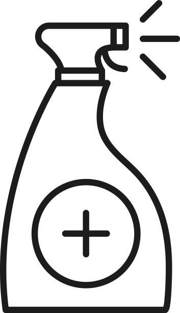 带有交叉线风格图标的消毒喷雾图片下载
