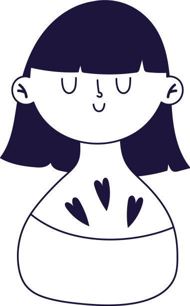 孤立女性头像卡通设计图片下载