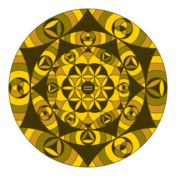 彩色涂色书神圣几何曼陀罗图片下载