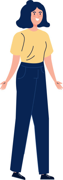 白底上的年轻美女图片下载