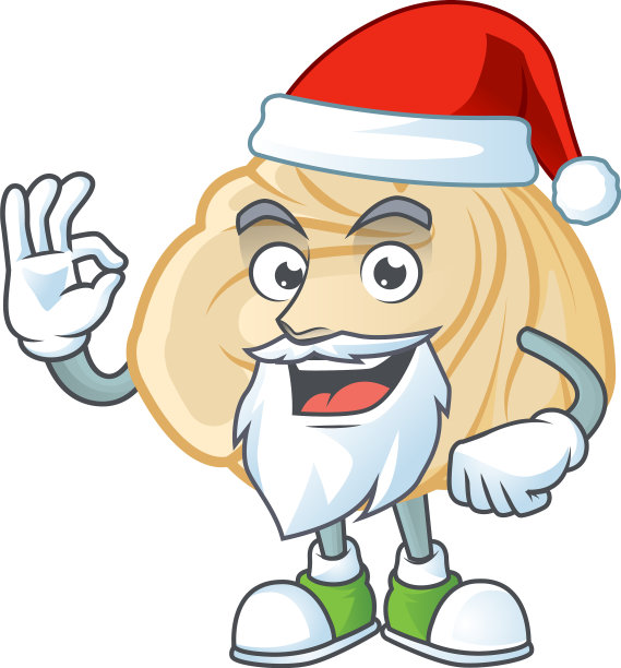 一个手指ok的圣诞老人饺子吉祥物的图片图片下载