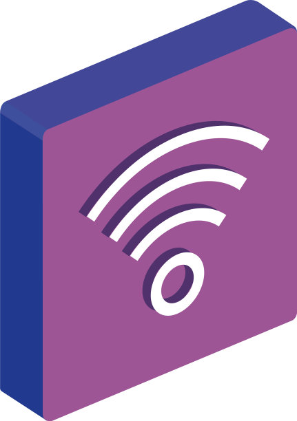 2.5D白色背景WIFI图标图片下载