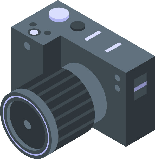 专业相机图标等距风格图片下载