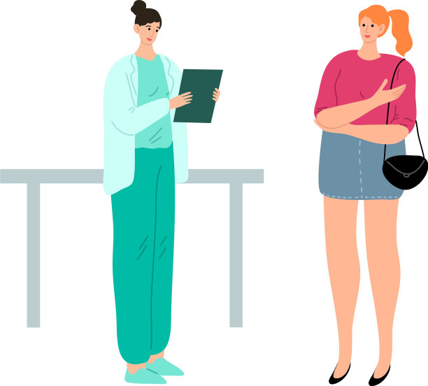 带着疼痛看医生的年轻女子图片下载