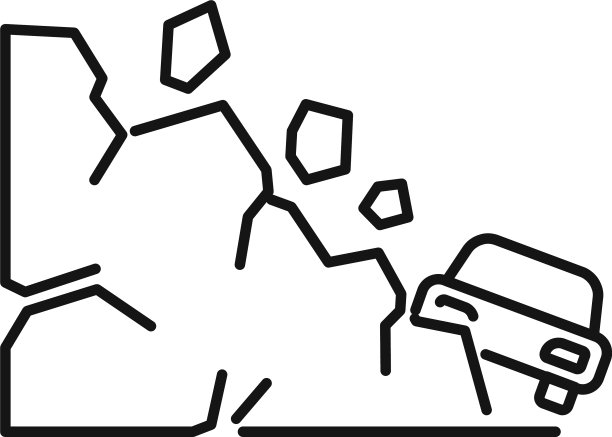 向下滑坡图标轮廓样式图片下载