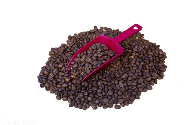 俯视图咖啡豆的背景图片下载