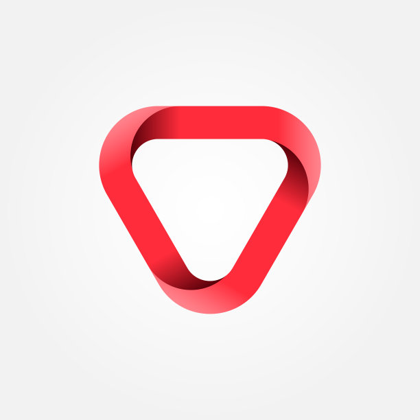 三角形红色标志设计几何元素图片下载