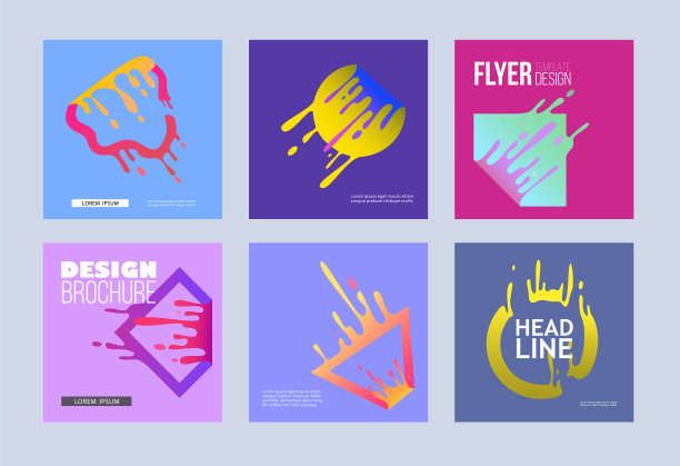 动态传单设置与油漆喷溅流出图片下载