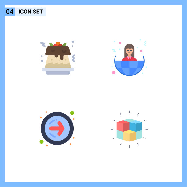 扁平图标包4通用符号蛋糕图片下载