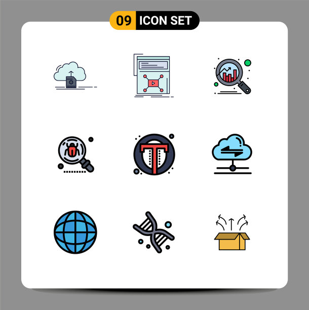 用户界面包9基本填充线平图片下载