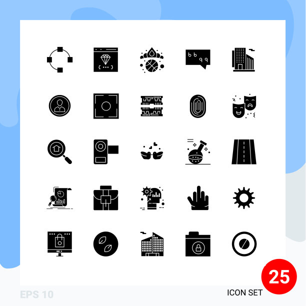 主题立体符号和可编辑符号的25个图片下载