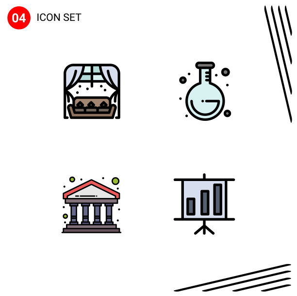 为卷筒纸设置4种通用填充线平面颜色图片下载