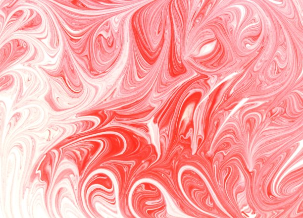 白色背景上的红色污渍，对于手机或平板电脑来说，是抽象的图像。图片下载