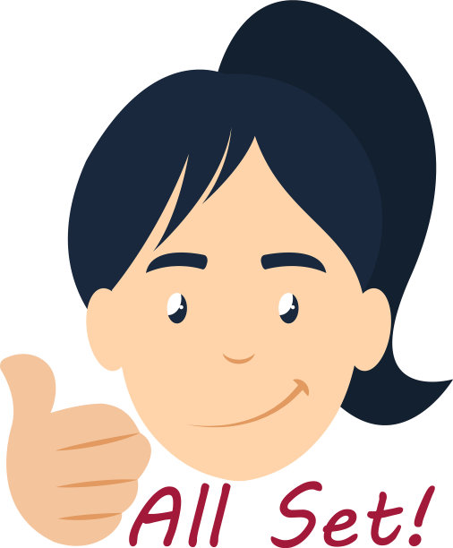 女孩在白色背景上准备好了图片下载