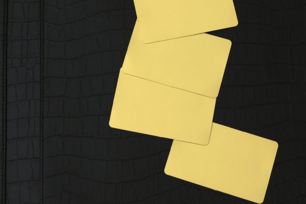 黄色空白的名片图片下载