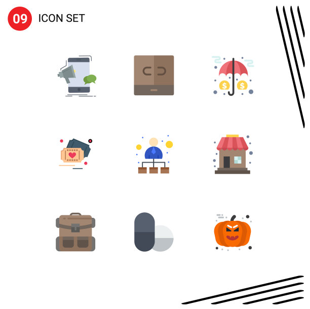 设置9个平面颜色的网格为婚礼的爱图片下载