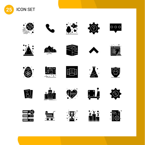 用户界面包25个基本立体字形图片下载