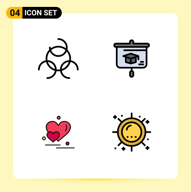 为卷筒纸设置4种通用填充线平面颜色图片下载