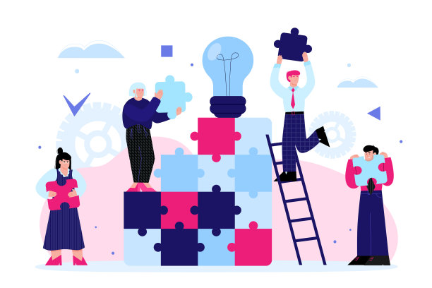 业务团队的共同努力与合作图片下载