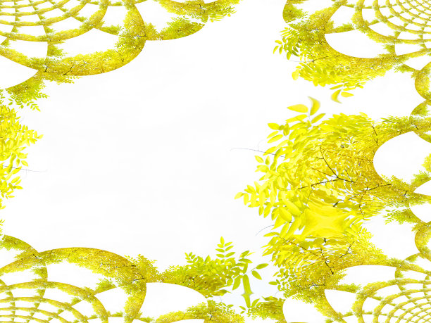 数字生成的绿叶框架图片下载