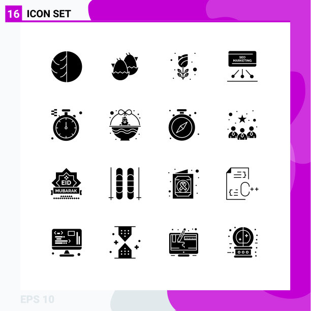 16个适用于网络和移动的通用实体符号图片下载